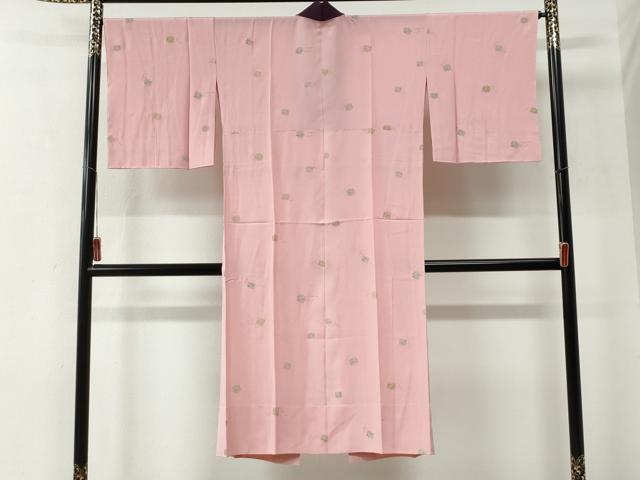 平和屋着物●長襦袢 無双仕立て 糸巻き花文 半衿刺繍 正絹 逸品 未使用 CABE2416yc