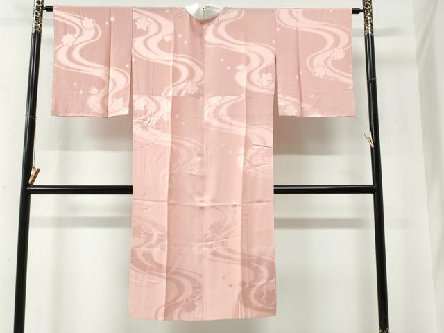 平和屋着物●長襦袢 無双仕立て 竜田川地紋 虹色 正絹 逸品 未使用 CABE2449yc