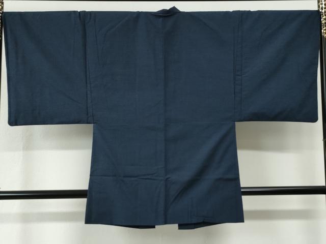 平和屋着物●男性 紬 アンサンブル 格子 正絹 逸品 CABE2465yc
