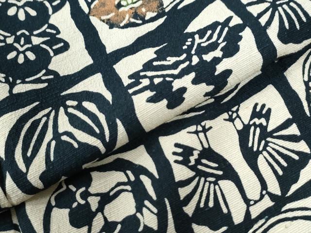 平和屋着物●上質な小紋 紬地 鳳凰草花丸文 正絹 逸品 CABE2475yc