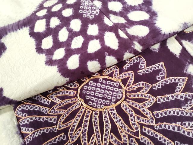 平和屋着物●豪華振袖 駒刺繍 絞り 菊 正絹 逸品 CABE2487yc
