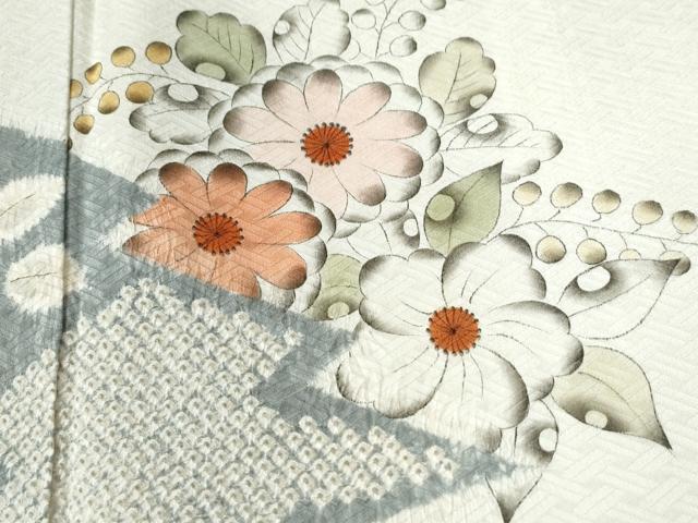 平和屋着物●訪問着 辻が花 手描き 絞り 正絹 逸品 CABE2519yc
