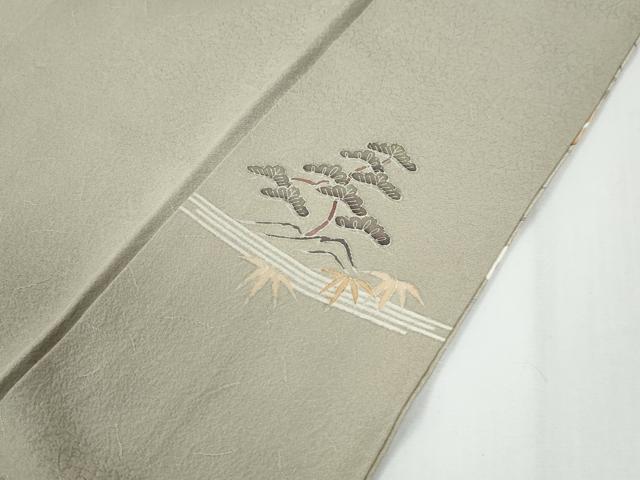 平和屋着物●訪問着 浜松風景草花文 暈し染め 正絹 逸品 CABE2529yc