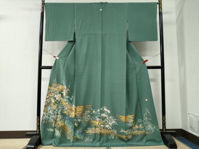平和屋着物●豪華色留袖 ?橋豊彦 牡丹花文 金彩 ロング丈 正絹 逸品 CABE2610yc