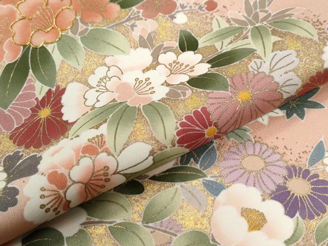 平和屋着物●訪問着 作家物 駒刺繍 草花文 金彩 正絹 逸品 CABE2611yc