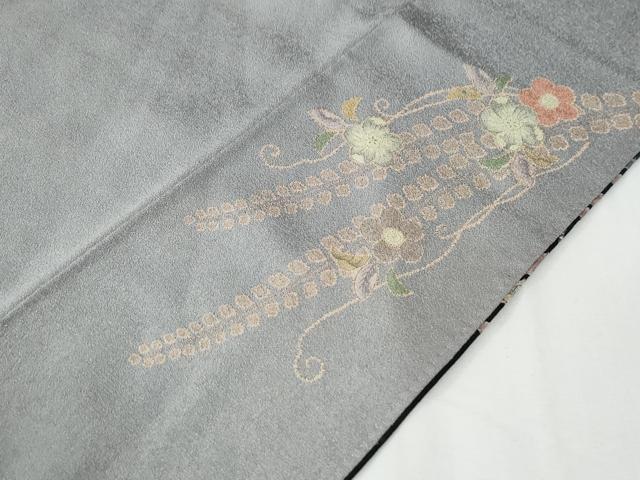 平和屋着物●訪問着 辻が花 絞り 暈し染め 黒地 金彩 正絹 逸品 CABE2667yc