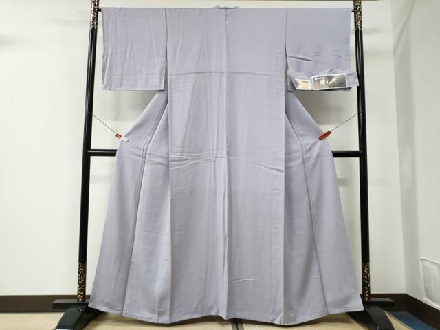 平和屋着物●上質な色無地 優彩宴 牡丹鼠色 反端付き 正絹 逸品 未使用 CABE2683yc