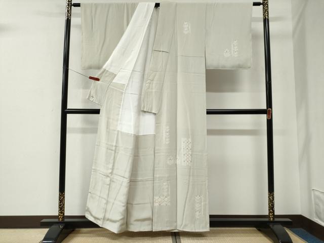 平和屋着物●訪問着 絞り 刺繍 短冊草花文 三越扱い 正絹 逸品 CABE2706yc