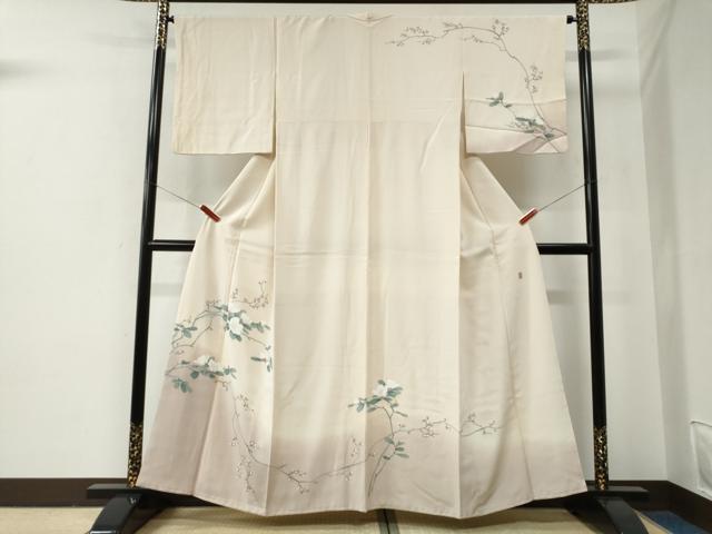 平和屋着物●訪問着 友禅 作家物 枝花文 暈し染め 正絹 逸品 CABE2716yc