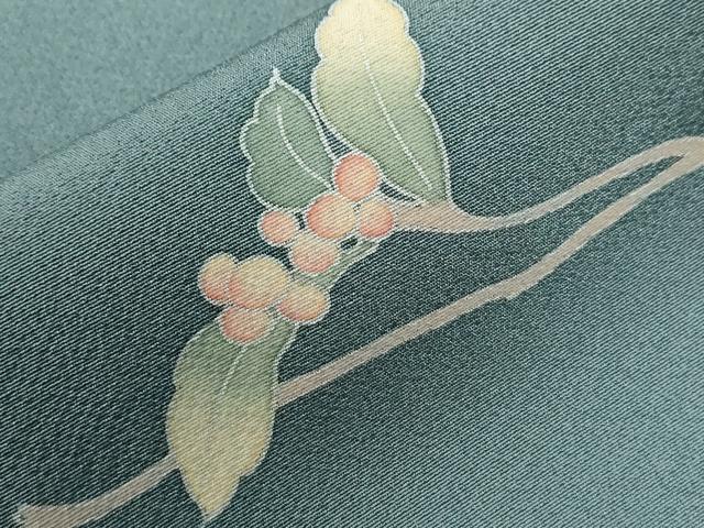平和屋着物●訪問着 友禅 南天文 正絹 逸品 CABE2771yc