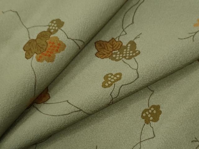 平和屋着物●上質な小紋 蔦の葉舞花文 金彩 正絹 逸品 CABE2791yc