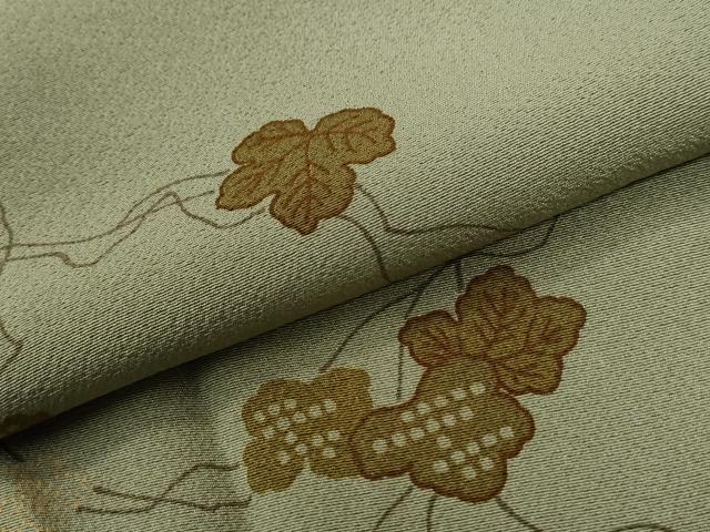 平和屋着物●上質な小紋 蔦の葉舞花文 金彩 正絹 逸品 CABE2791yc