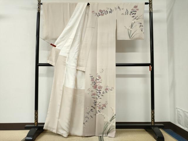 平和屋着物●訪問着 友禅 枝花文 暈し染め 正絹 逸品 CABE2866yc