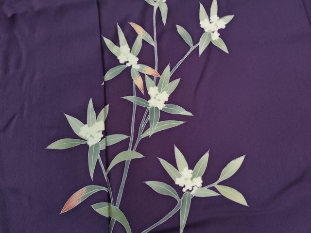 平和屋着物●本加賀友禅作家 南克治 訪問着 枝花文 正絹 逸品 CABE2912yc