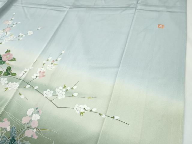 平和屋着物●訪問着 友禅 作家物 立波牡丹花文 暈し染め 正絹 逸品 CABE2915yc