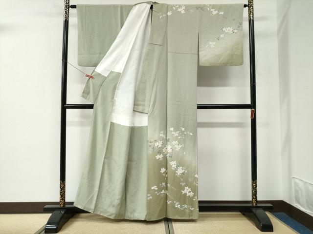 平和屋着物●訪問着 友禅 枝花文 暈し染め 正絹 逸品 CABE2931yc