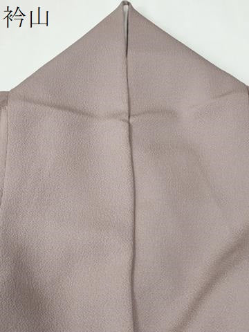 平和屋着物●上質な色無地 寿光織 紅藤色 反端付き 正絹 逸品 CABE2935yc