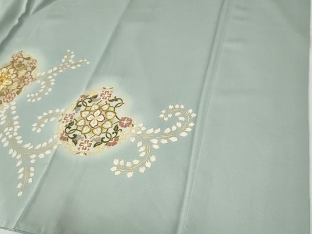 平和屋着物●豪華色留袖 駒刺繍 更紗花唐草文 暈し染め 金彩 正絹 逸品 CABE2956yc