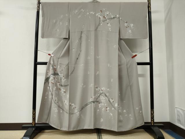 平和屋着物●訪問着 枝花文 正絹 逸品 CABE3005yc