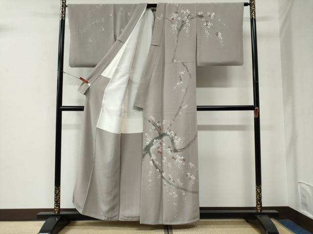 平和屋着物●訪問着 枝花文 正絹 逸品 CABE3005yc