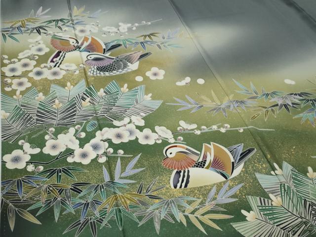 平和屋着物●豪華色留袖 作家物 鴛鴦松竹梅 暈し染め 金彩 正絹 逸品 CABE3016yc