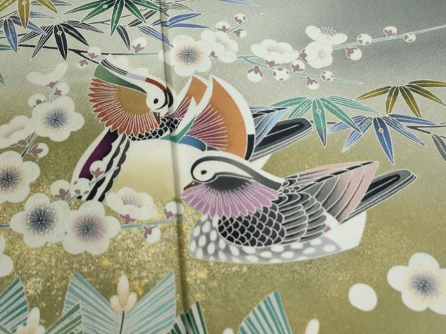 平和屋着物●豪華色留袖 作家物 鴛鴦松竹梅 暈し染め 金彩 正絹 逸品 CABE3016yc