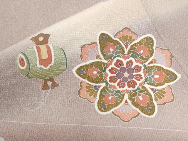 平和屋着物●豪華色留袖 駒刺繍 正倉院宝尽くし花文 暈し染め 金彩 ロング丈 正絹 逸品 CABE3021yc