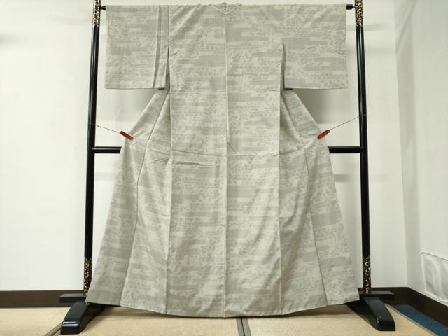 平和屋着物●結城紬 80亀甲 飛び亀甲柄 霞吉祥花文 正絹 逸品 CABE3042yc