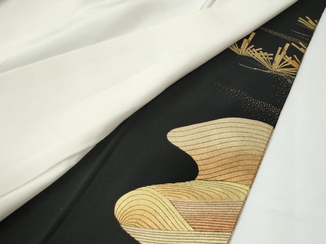 平和屋着物●金彩友禅 卓越技能者・名工・和田光正 黒留袖 浜松文 金彩 正絹 逸品 CABE3043yc