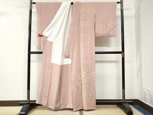 平和屋着物●訪問着 草花文 金彩 正絹 逸品 CABE3119yc