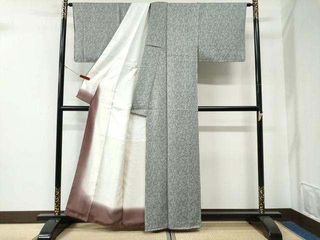 平和屋着物●伝統工芸士 松井春男 小紋 枝垂れ花文 正絹 逸品 未使用 CABE3120yc