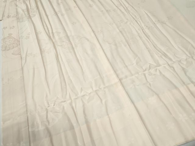 平和屋着物●振袖用長襦袢 無双仕立て 檜扇舞花地紋 暈し染め まるやま扱い 正絹 逸品 CABE3123yc
