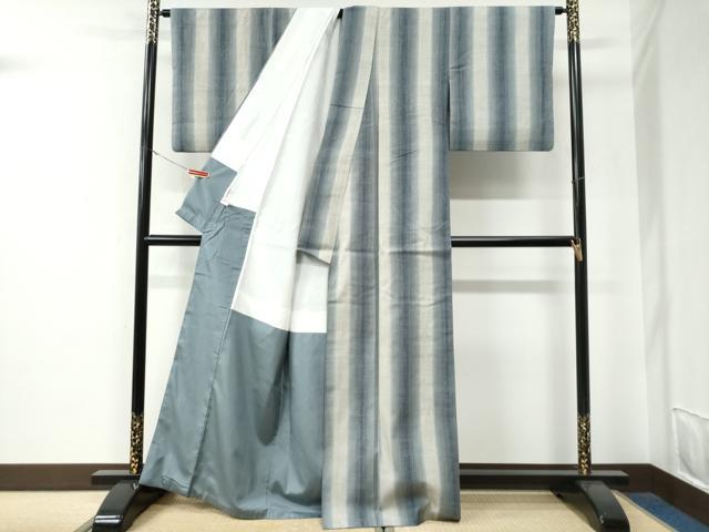 平和屋着物●上質な紬 縞 正絹 逸品 CABE3136yc