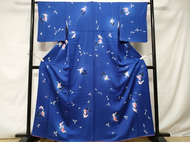 平和屋着物■上質な小紋 枝花文 暈し染め 金彩 正絹 逸品 CABE3232ev