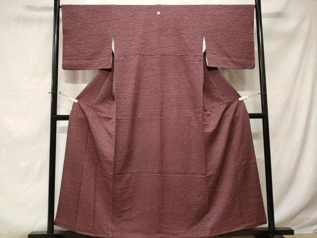 平和屋着物■上質な色無地 露芝草地紋 似せ紫色 正絹 逸品 CABE3241ev