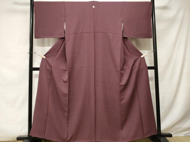 平和屋着物■上質な色無地 霞文 似せ紫色 正絹 逸品 CABE3242ev