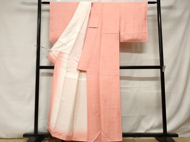 平和屋着物■上質な色無地 流水地紋 薄紅色 正絹 逸品 CABE3245ev
