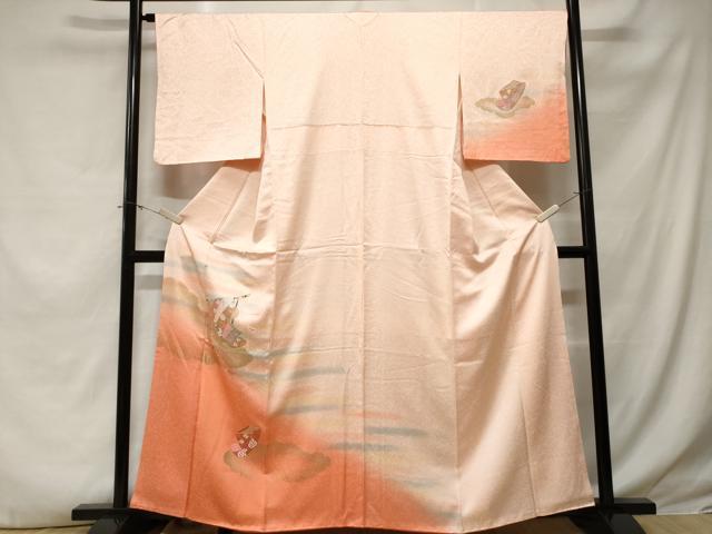 平和屋着物■中国三大刺繍 スワトウ刺繍 総刺繍 訪問着 駒刺繍 誰が袖花文 暈し染め 金彩 正絹 逸品 CABE3267ev