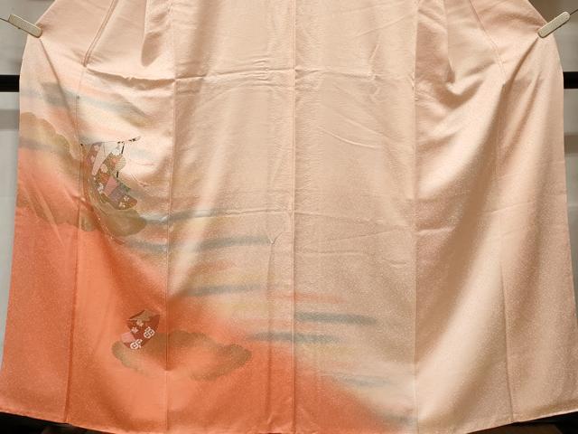 平和屋着物■中国三大刺繍 スワトウ刺繍 総刺繍 訪問着 駒刺繍 誰が袖花文 暈し染め 金彩 正絹 逸品 CABE3267ev