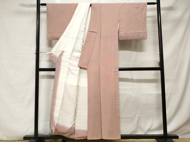 平和屋着物■上質な小紋 霞文 暈し染め 鬼しぼ縮緬 正絹 逸品 CABE3303ev
