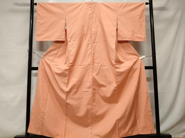 平和屋着物■上質な色無地 草花乃里 深支子色 反端付き 正絹 逸品 CABE3323ev