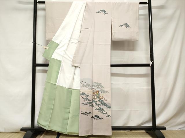 平和屋着物■訪問着 御所車枝松文 暈し染め 金彩 正絹 逸品 CABE3389ev