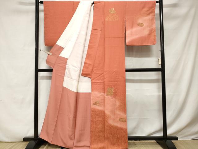 平和屋着物■中国三大刺繍 スワトウ刺繍 訪問着 貝桶花文 暈し染め 金彩 正絹 逸品 未使用 CABE3451ev