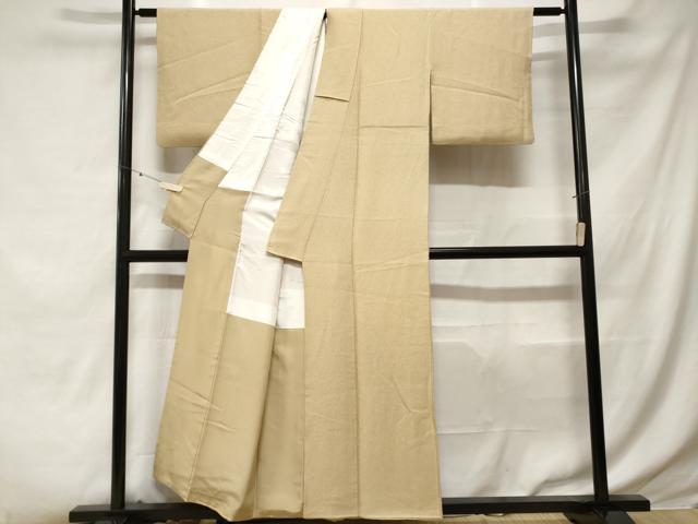 平和屋着物■上質な色無地 霞地紋 浅黄色 正絹 逸品 CABE3521ev