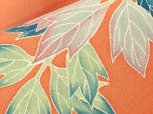 平和屋着物●本加賀友禅作家 奥原一就 九寸名古屋帯 草花文 金彩 正絹 逸品 CABE3663dy