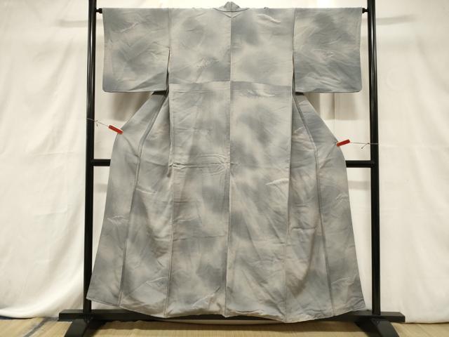 平和屋着物■上質な小紋 地紋起こし 立波文 暈し染め 正絹 逸品 CABE3881dy
