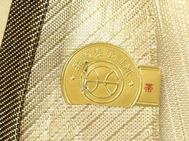 平和屋着物◎西陣 六通柄袋帯 山頂 金銀糸 正絹 逸品 CABE3978dy