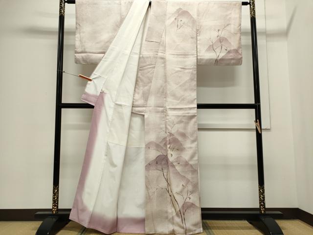 平和屋着物■訪問着 遠山枝葉文 暈し染め 正絹 逸品 CABE4015ou