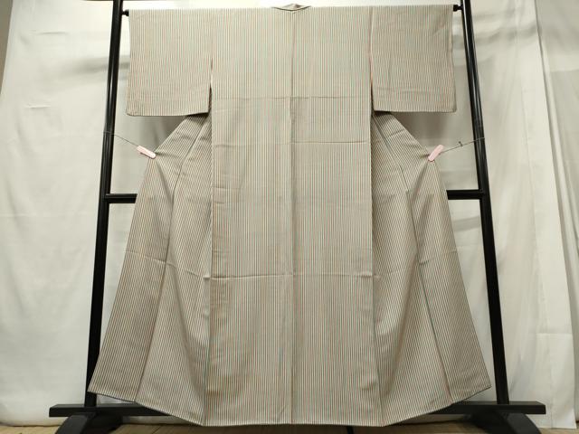平和屋着物■江戸小紋 作家物 縞 正絹 逸品 CABE4023ou