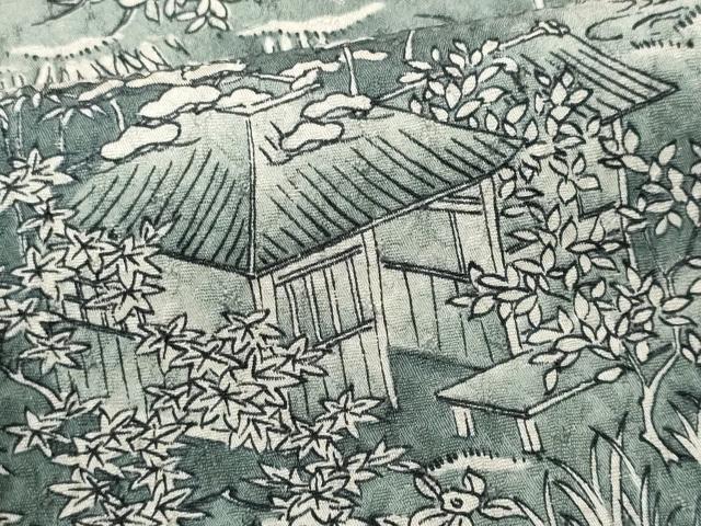 平和屋着物■上質な小紋 風景文 正絹 逸品 CABE4029ou